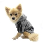 Vtements pour animaux chien chat  capuche vtements chiot pull chaud  capuche chaud (gris m)