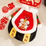 Vtement pour chat en coton ajouter paiseur hiver couleur rouge dor taille l pour chat adulte et chaton ...