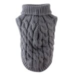 Vtements dhiver chauds et confortables pour chiens pull de couleur unie pour animaux de compagnie