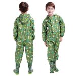 Vtements impermables garons filles combinaison de pluie  capuche enfants veste de pluie poncho impermable ...