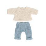 Vtement - miniland - 31686 - ensemble tricot - pull et pantalon - 21 cm