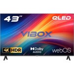 Vibox uhd 4k 43 pouces qled smart tv webos hdr10 3x hdmi 2x usb dolby audio compatible fixation murale ...