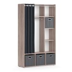 Vicco armoire luigi sonoma 105. 8 x 178. 1 cm avec bo�tes pliantes (grises)