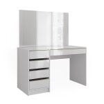 Vicco coiffeuse sherry blanc 120 cm avec miroir