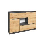 Vicco commode avec tiroirs ruben anthracite 120 x 84 cm avec tiroirs