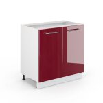 Meuble bas sous - évier fame - line 80cm avec étagère sans pt rouge bordeaux haute brillance blanc vicco ... Meuble bas sous - évier fame - line 80cm avec étagère sans pt rouge bordeaux haute brillance blanc vicco ...