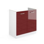 Meuble bas sous - évier r - line 80cm pt anthracite rouge bordeaux haute brillance blanc vicco Meuble bas sous - évier r - line 80cm pt anthracite rouge bordeaux haute brillance blanc vicco
