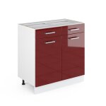 Meuble cuisine r - line 80cm pt anthracite rouge bordeaux haute brillance blanc vicco Meuble cuisine r - line 80cm pt anthracite rouge bordeaux haute brillance blanc vicco