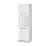 Meuble pour four fame - line 60cm avec tagres ouvertes blanc haute brillance blanc vicco