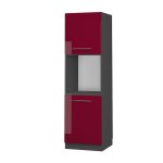 Meuble pour four fame - line 60cm ouvert rouge bordeaux haute brillance anthracite vicco Meuble pour four fame - line 60cm ouvert rouge bordeaux haute brillance anthracite vicco