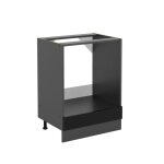 Meuble pour four r - line 60cm sans pt noir haute brillance / anthracite vicco 41068