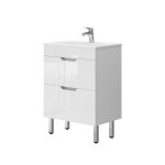 Ensemble meubles bain clayton 2 pi�ces armoire basse 60 cm blanc vicco