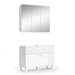 Meubles bain sola 2 parties blanc vicco 40869