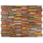 Vidaxl 10x bois de teck solide panneaux de revtement mural dcoration murale carreaux de revtement ...