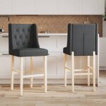Vidaxl lot de 2 chaises de bar sige de pub chaise de bistrot meuble de salle  manger cuisine salon ...