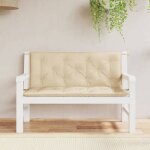 Vidaxl lot de 2 coussins de banc de jardin revtement de banc avec jeux de cordes coussin dextrieur ...