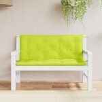 Vidaxl lot de 2 coussins de banc de jardin revtement de banc avec jeux de cordes coussin dextrieur ...