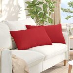 Vidaxl lot de 2 coussins de canap� rouges 80 x 40 x 20 cm - tissu garnissage polyester