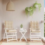 Vidaxl lot de 2 coussins de chaise � dossier bas galette de si�ge imperm�able coussin dext�rieur anti ...
