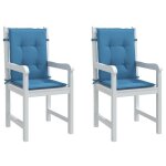 Vidaxl lot de 2 coussins de chaise � dossier bas oreillers de balcon coussins de si�ges patio jardin ...
