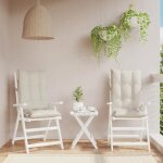 Vidaxl lot de 2 coussins de chaise  dossier haut galette de sige impermable coussin dextrieur anti ...