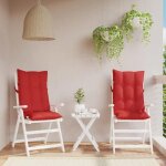 Vidaxl lot de 2 coussins de chaise � dossier haut galette de si�ge imperm�able coussin dext�rieur anti ...