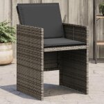 Vidaxl lot de 4 chaises de jardin avec coussins si�ges de terrasse chaises de balcon meubles de patio ...