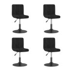 Vidaxl lot de 4 chaises pivotantes � manger si�ges � d�ner chaises de repas meubles de de salle � manger ...