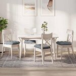 Vidaxl lot de 4 coussins de chaise 45x45x12 cm gris clair - galette de si�ge d�houssable polyester