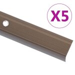 Vidaxl 5x nez de marche forme en l protection bord de marche descalier profil dangle descalier stratifi� ...
