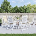 Vidaxl lot de 6 coussins de chaise � dossier haut galette de si�ge imperm�able coussin dext�rieur anti ...