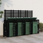 Vidaxl abri pour poubelle quadruple sur roulettes cache - poubelle avec porte et couvercle hangar à poubelles ... Vidaxl abri pour poubelle quadruple sur roulettes cache - poubelle avec porte et couvercle hangar à poubelles ...