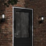 Vidaxl applique murale dext�rieur noir acier inoxydable �clairage mural dext�rieur lampe murale de jardin ...