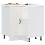 Vidaxl armoire dangle de cuisine kalmar blanc brillant 853509