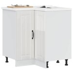 Vidaxl armoire dangle de cuisine lucca blanc brillant bois ing�nierie armoire dangle meuble d�vier dangle ...