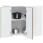 Vidaxl armoire d'angle murale de cuisine lucca chne marron, armoire murale de cuisine, meuble d'angle ...