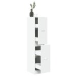 Vidaxl armoire dapothicaire blanc 30x41x1445 cm bois dingnierie coffre dapothicaire meuble dapothicaire ...
