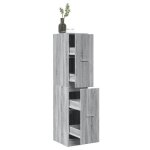Vidaxl armoire apothicaire sonoma gris 30x41x1445cm bois dingnierie coffre dapothicaire meuble dapothicaire ...