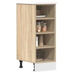 Vidaxl armoire basse chne sonoma 30x445x815 cm bois d?ingnierie armoire de cuisine meuble de cuisine ...