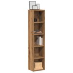 Vidaxl armoires � cd 2 pcs ch�ne artisanal 21x16x935 cm unit� de rangement cd armoire de rangement cd ...