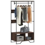 Vidaxl armoire chêne marron 90x50x180 cm bois dingénierie armoire de rangement organisateur de garde ... Vidaxl armoire chêne marron 90x50x180 cm bois dingénierie armoire de rangement organisateur de garde ...