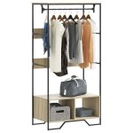 Vidaxl armoire chne sonoma 90x50x180 cm bois dingnierie armoire de rangement organisateur de garde ...