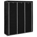 Vidaxl armoire avec compartiments et barres garde - robe stockage vtements meuble de rangement chambre ...