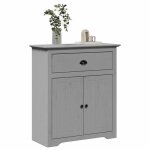 Vidaxl armoire de couloir bodo gris 80x35x90 cm meuble de couloir meuble de vestiaire meuble de rangement ...