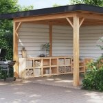 Vidaxl armoires de cuisine dext�rieur meppel 3 pcs meubles de rangement organisateur de jardin terrasse ...