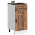 Vidaxl armoire de cuisine kalmar vieux bois bois ding�nierie meuble bas d�vier meuble bas de cuisine ...