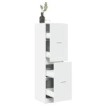 Vidaxl armoire dapothicaire blanc 40x41x1445 cm bois ding�nierie coffre dapothicaire meuble dapothicaire ...