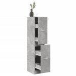 Vidaxl armoire dapothicaire gris bton 30x41x1445 cm bois ingnierie coffre dapothicaire meuble dapothicaire ...