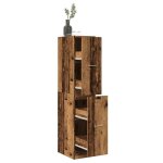 Vidaxl armoire dapothicaire vieux bois 30x41x1445 cm bois ing�nierie coffre dapothicaire meuble dapothicaire ...