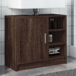 Vidaxl armoire d�vier ch�ne marron 63x29x55 cm bois ding�nierie armoire de salle de bain armoire de rangement ...